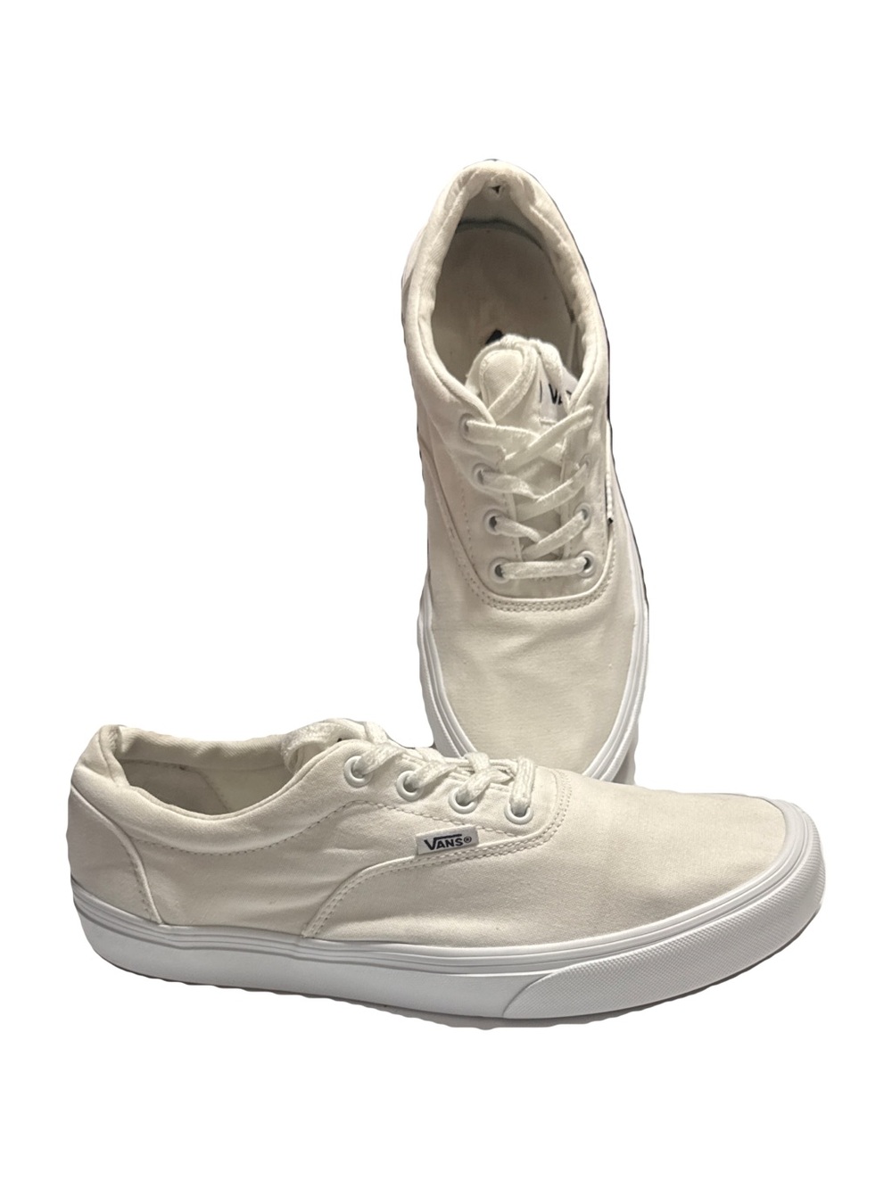 Vans Men’s Low-Top Canvas Sneakers in Off-White